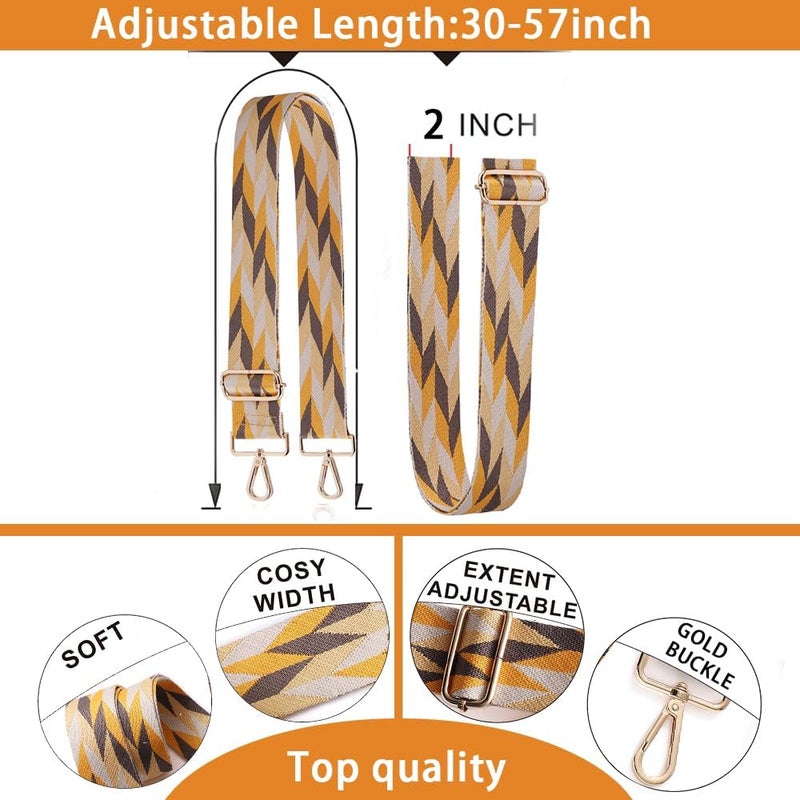 S-Jacorry Purse Strap Replacement Crossbody Wide Shoulder Strap Adjustable Canvas Straps Handbag Strap Replacement Belts - Image 3